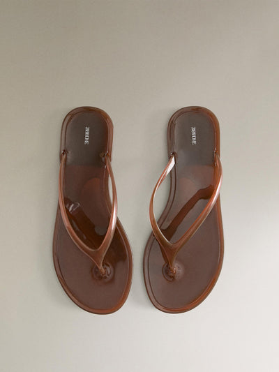Zara Flat jelly sandals at Collagerie