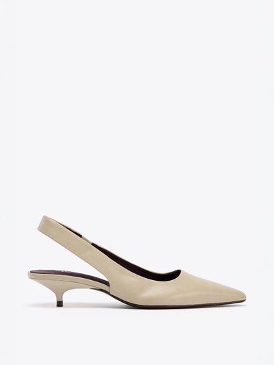 Zara Slingback kitten heel shoes at Collagerie