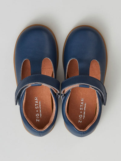 Zig+Star Navy strap shoes at Collagerie