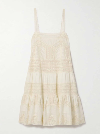 Zimmermann Halliday cotton-voile and lace mini dress at Collagerie