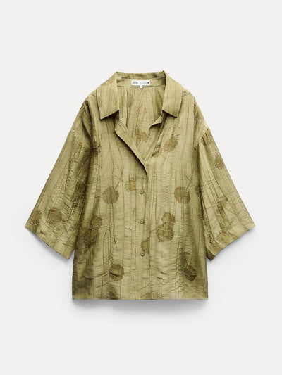 Zara ZW Collection oversize jacquard shirt at Collagerie