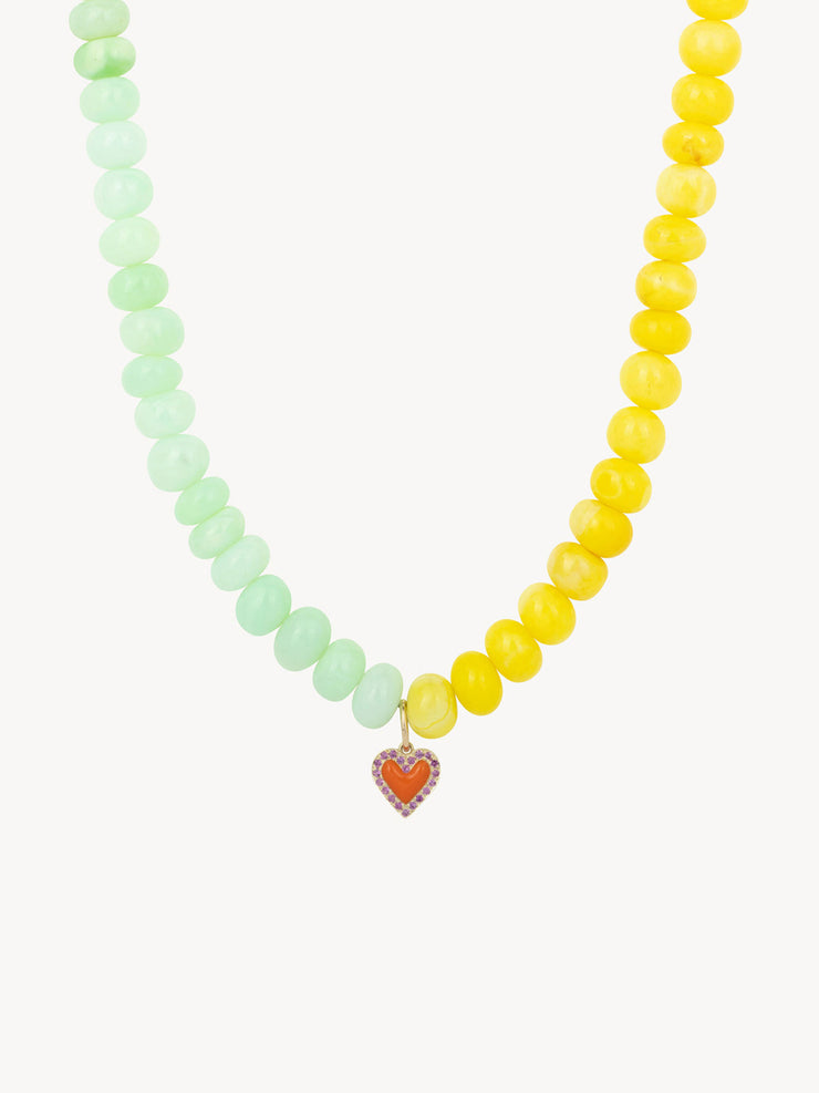 Yellow and green sweet and sour necklace
