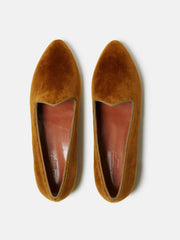 Tobacco velvet Venetian slipper