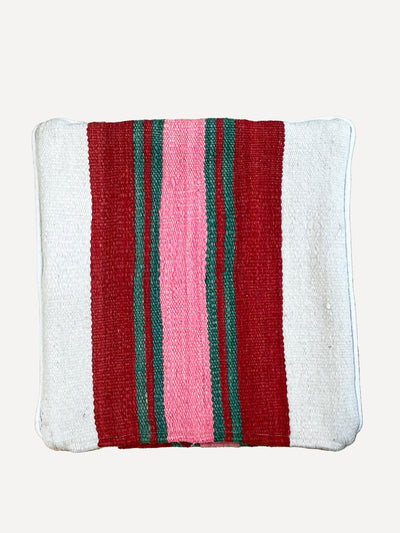 Arbala Pink, red and green casablanca cushion at Collagerie