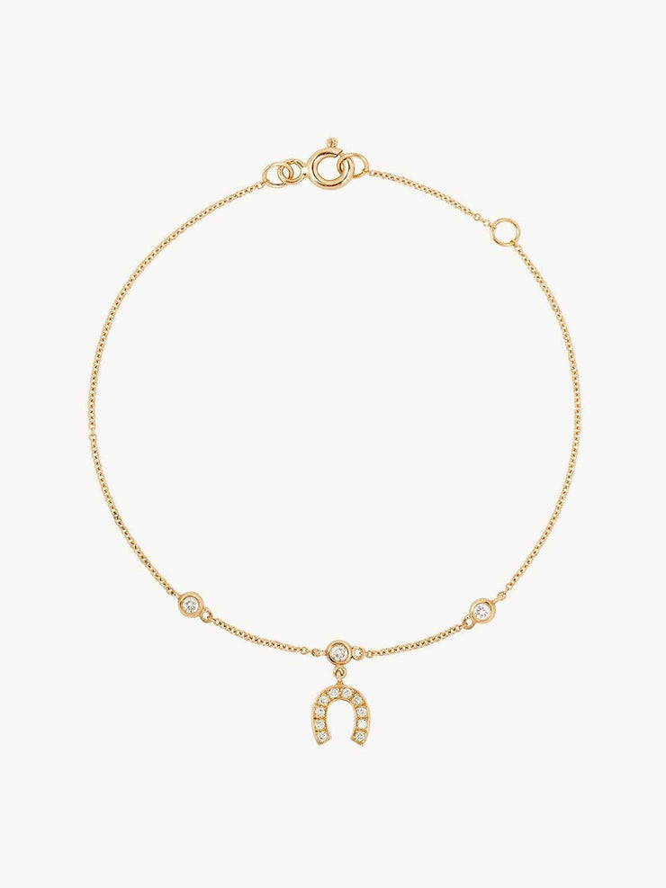 Lucky horse shoe diamond bracelet