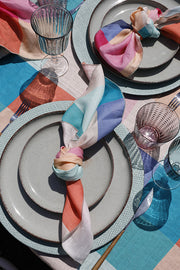 Multi-checked napkins, set of 4