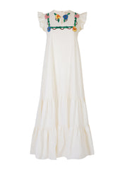 White appliqué Prairie dress