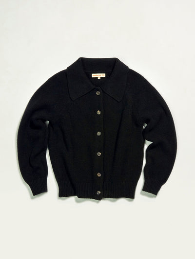 &Daughter Cashel wool/cashmere collared jacket in black at Collagerie