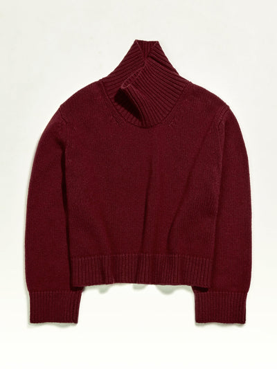&Daughter Slouch wool/cashmere high neck in port at Collagerie