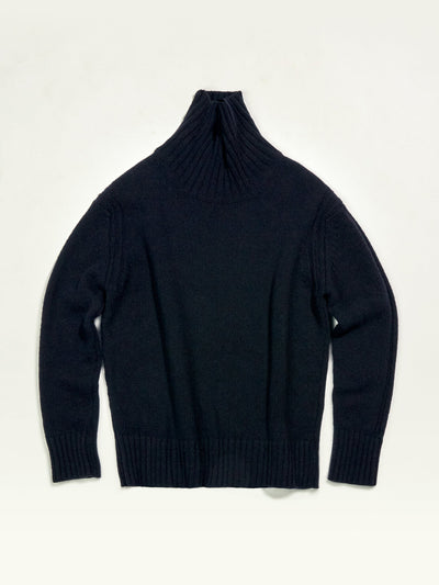 &Daughter Navy Fintra Lambswool tunic knit at Collagerie