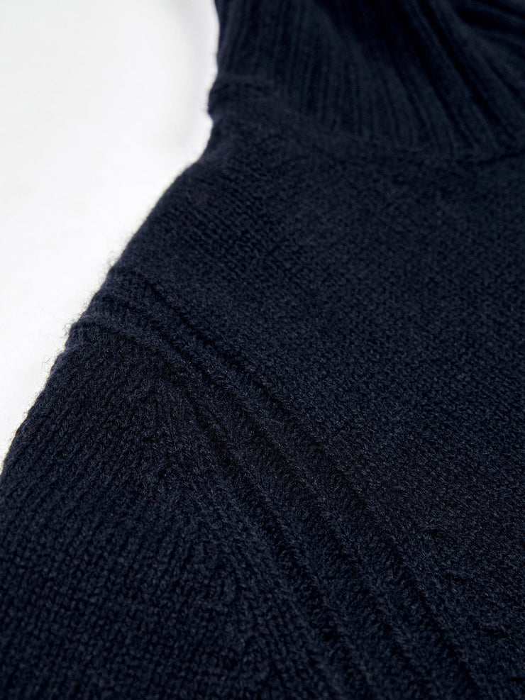 Navy Fintra Lambswool tunic knit