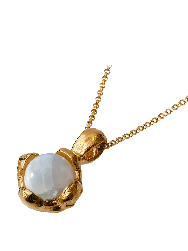 Gold and moonstone Lunar Fragment necklace