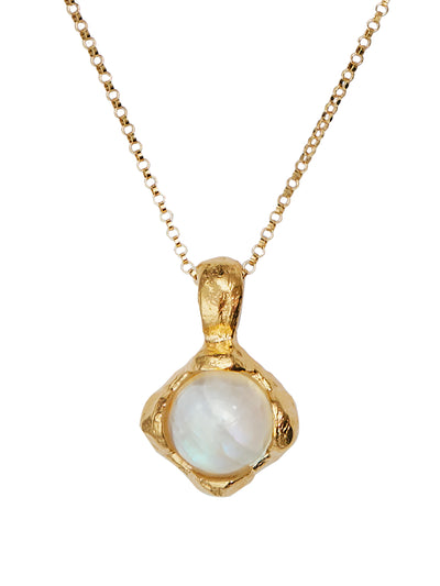 Alighieri Gold and moonstone Lunar Fragment necklace at Collagerie