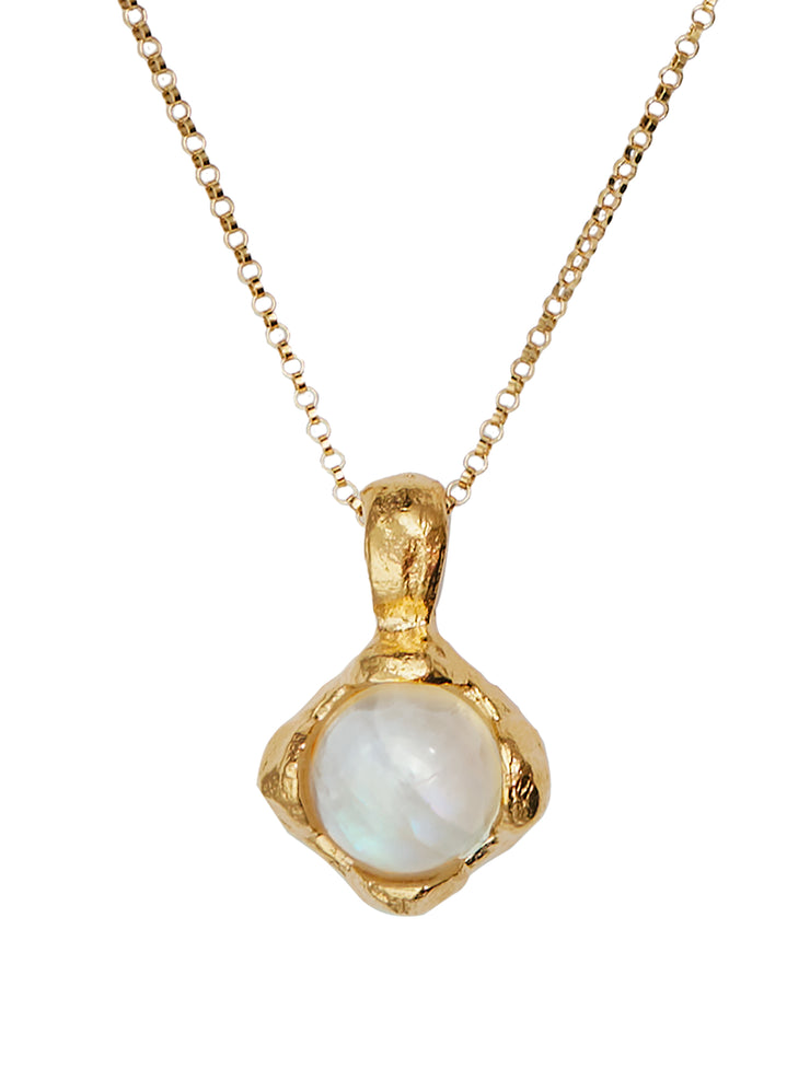 Gold and moonstone Lunar Fragment necklace