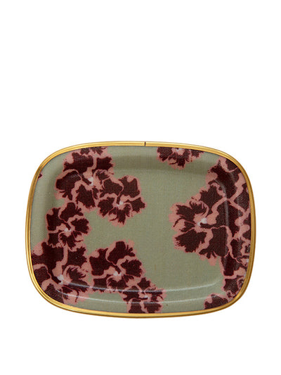 Dar Leone Ronko Hibiscus seafoam mini tray at Collagerie