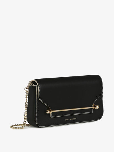 Strathberry Black East/West Baguette shoulder bag at Collagerie