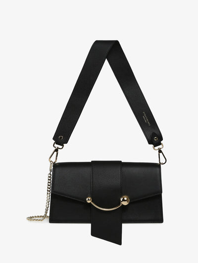 Strathberry Black Mini Crescent bag at Collagerie