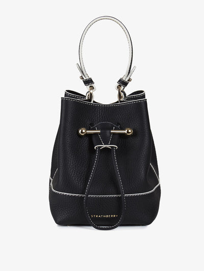 Strathberry Black Lana Osette bucket bag at Collagerie