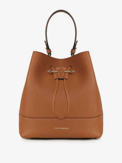 Strathberry Tan Lana Osette Midi bucket bag at Collagerie