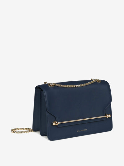 Strathberry Navy East/West shoulder bag at Collagerie