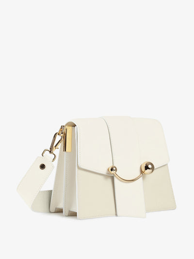 Strathberry White Box Crescent shoulder bag at Collagerie