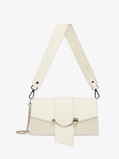 Strathberry Mini Crescent leather shoulder bag at Collagerie