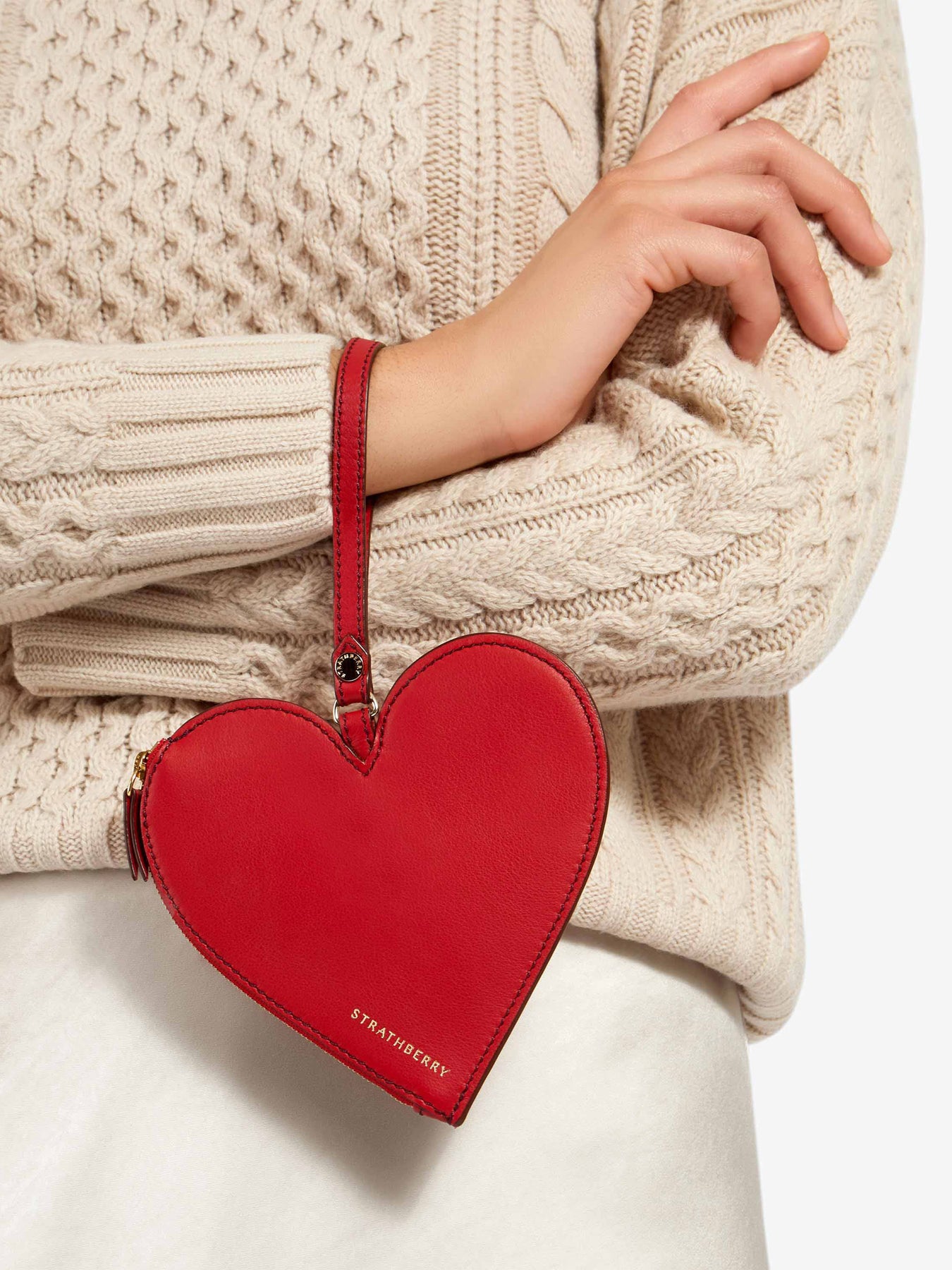 Strathberry - Heart Pouch - Red