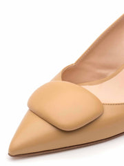 Misty slingback beige heels