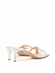 Emblem white strappy sandals