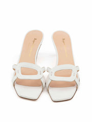Emblem white strappy sandals