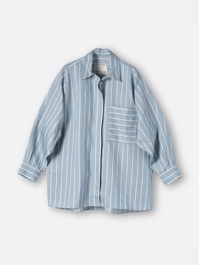 Riand 28 Stevie oversized shirt in blue and white stripe at Collagerie