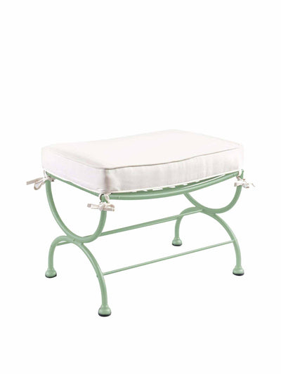 Officiani Ciani Outdoor green iron stool at Collagerie