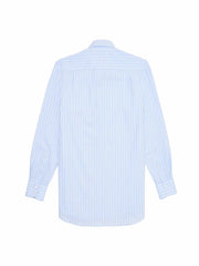 The Boyfriend: morning blue stripe poplin shirt