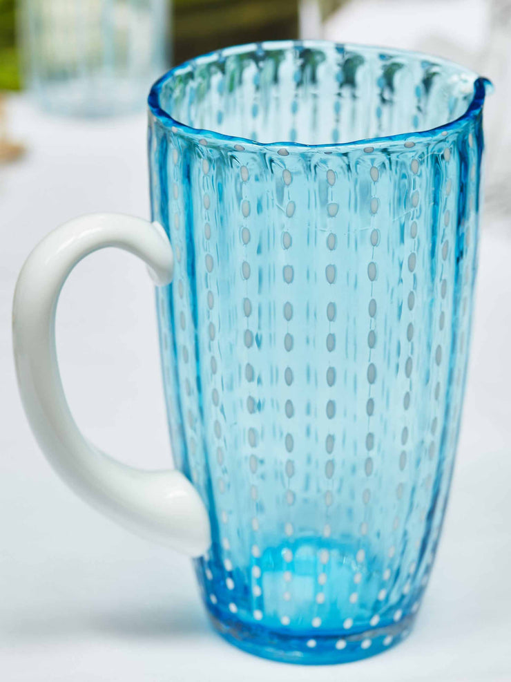 Speckled aquamarine jug