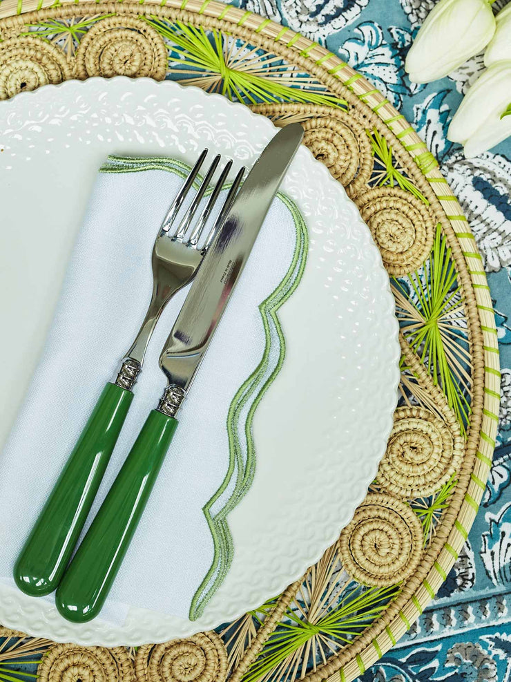 Green cutlery set (4-piece)