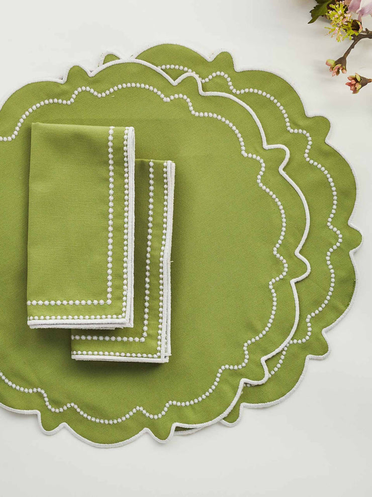 Abigail sage placemats and napkins - set of 2