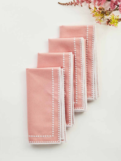 Maison Margaux Margaux pink napkins (set of 4) at Collagerie