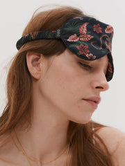Cotton Luxe Eye Mask Soleia Leopard Print Multi Cotton Eye Mask Desmond & Dempsey    - Collagerie