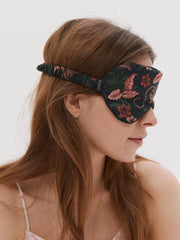 Cotton Luxe Eye Mask Soleia Leopard Print Multi Cotton Eye Mask Desmond & Dempsey    - Collagerie