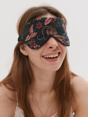 Cotton Luxe Eye Mask Soleia Leopard Print Multi Cotton Eye Mask Desmond & Dempsey    - Collagerie