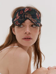 Cotton Luxe Eye Mask Soleia Leopard Print Multi Cotton Eye Mask Desmond & Dempsey    - Collagerie