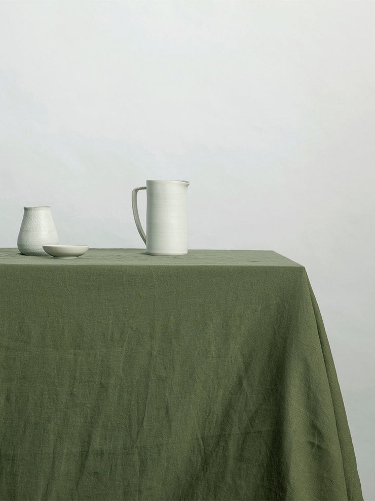 Forest linen tablecloth