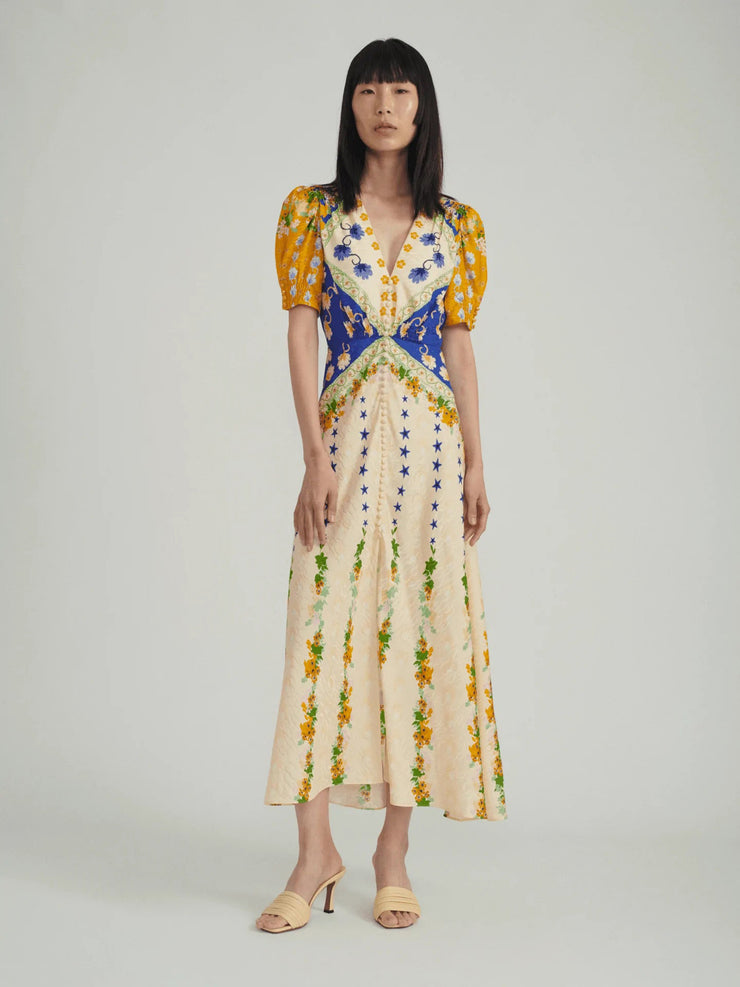 Lea fresh Lupins print dress