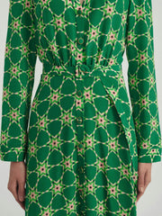 Lea nebula print shirt dress