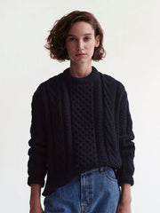 &Daughter's Aran Crewneck, inspired by the old school classicism of a crewneck but with a gently modern sensibility. Collagerie.com