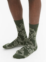 Men’s green Jag print socks