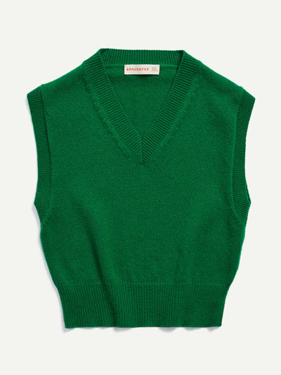 &Daughter Green Athea Geelong knitted tank at Collagerie