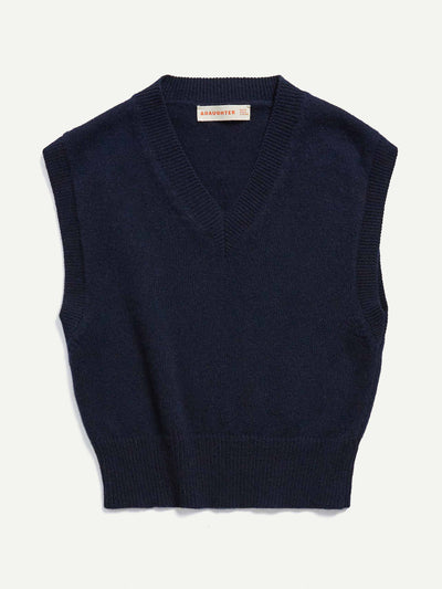 &Daughter Navy Athea Geelong knitted tank at Collagerie