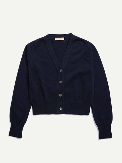 &Daughter Navy Clara Geelong V neck cardigan at Collagerie