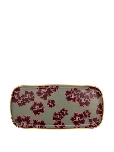 Dar Leone Ronko Hibiscus seafoam oblong tray at Collagerie